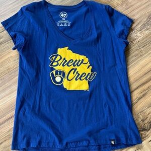'47 Women's Blue Milwaukee Brew Crew T-Shirt Brewers